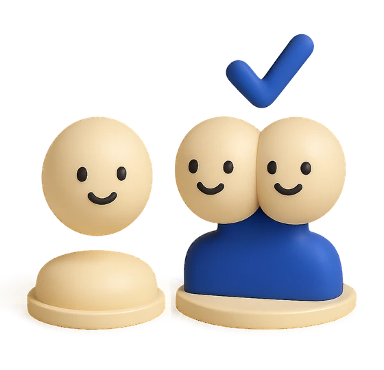 Illustration of the literal translation: One head is good, but two are better.
