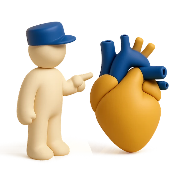 Illustration of the literal translation: You cannot give orders to the heart.