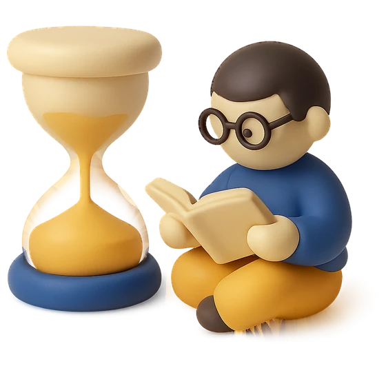 Illustration of the literal translation: Live an age — study an age.